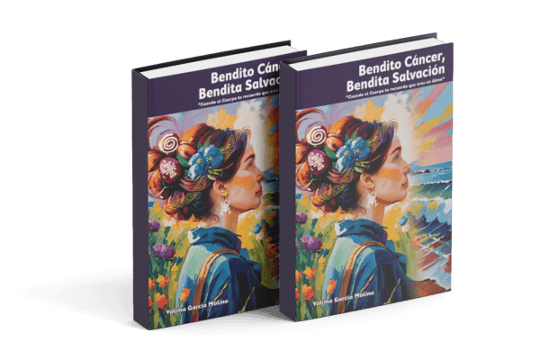 Hardcover Books Mockup Front And Back View Libro Bendito Cáncer, Bendita Salvación Electronico